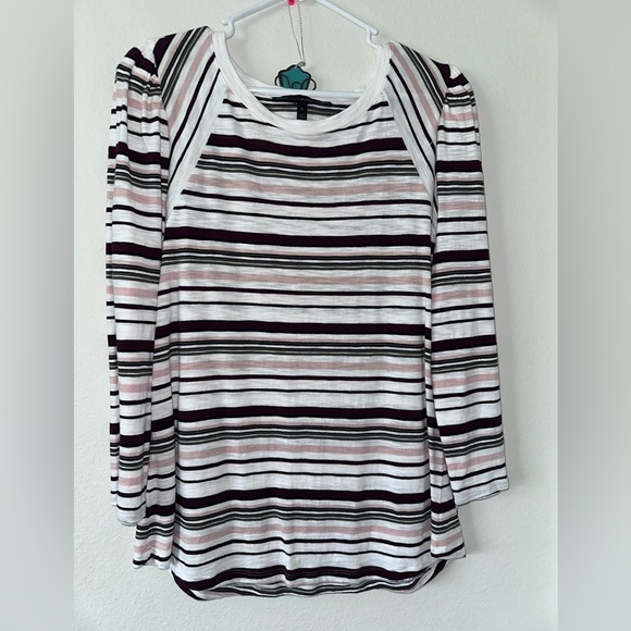 White House Black Market Tops - White House Black Market Striped Long Sleeve Top size Large